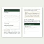 Calm Signals printable worksheets: threshold map and stress profile summary