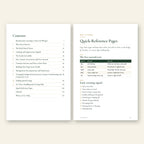 Calm Signals contents page and quick-reference pages