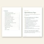Kids & Dogs contents page and quick-reference family dog rules